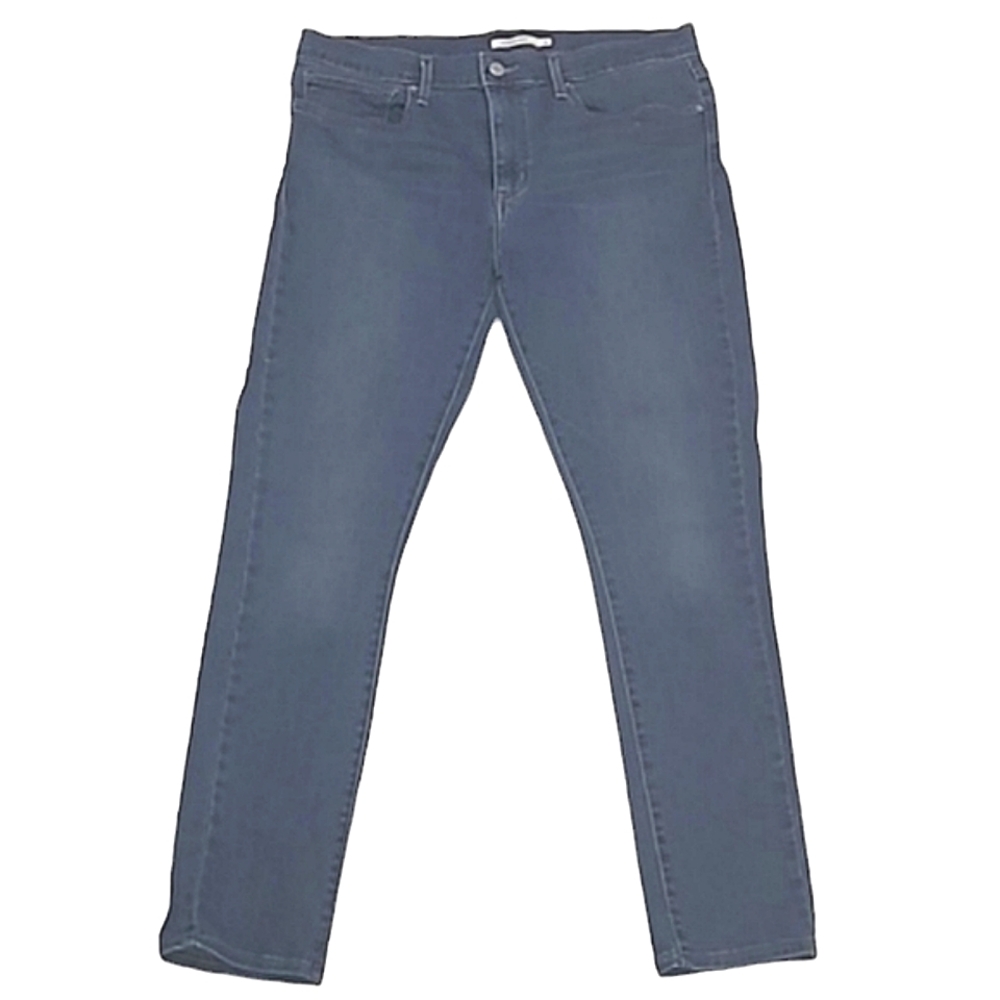 Levi's Slimming Skinny Denim Jeans High Waist Rise Mid Wash Distressed Whiskered